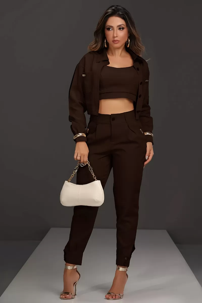PITBULL - CASUAL AND REFINED EMPORIO PIT BULL PANTS, JACKET AND TOP SET - 89750