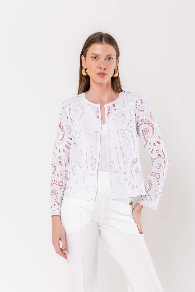 Hidrogênio - WHITE LACE JACKET - 20519002 Hidrogênio - WHITE LACE JACKET - 20519002