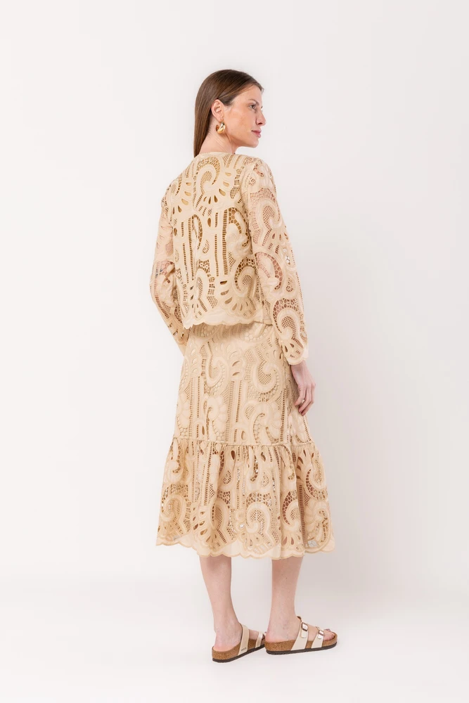 Hidrogênio - BEIGE LACE JACKET - 20519003 Hidrogênio - BEIGE LACE JACKET - 20519003