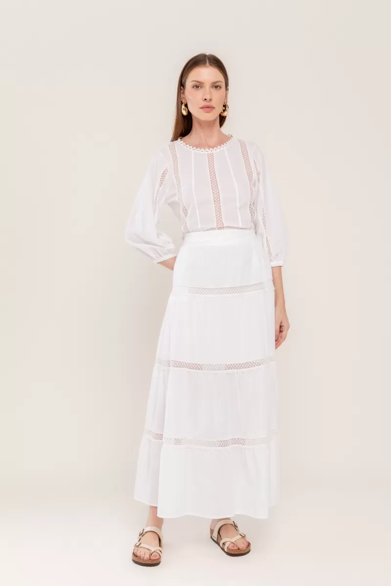 Hidrogênio - LONG BOHOC/ WHITE LACE SKIRT - 20517002 Hidrogênio - LONG BOHOC/ WHITE LACE SKIRT - 20517002