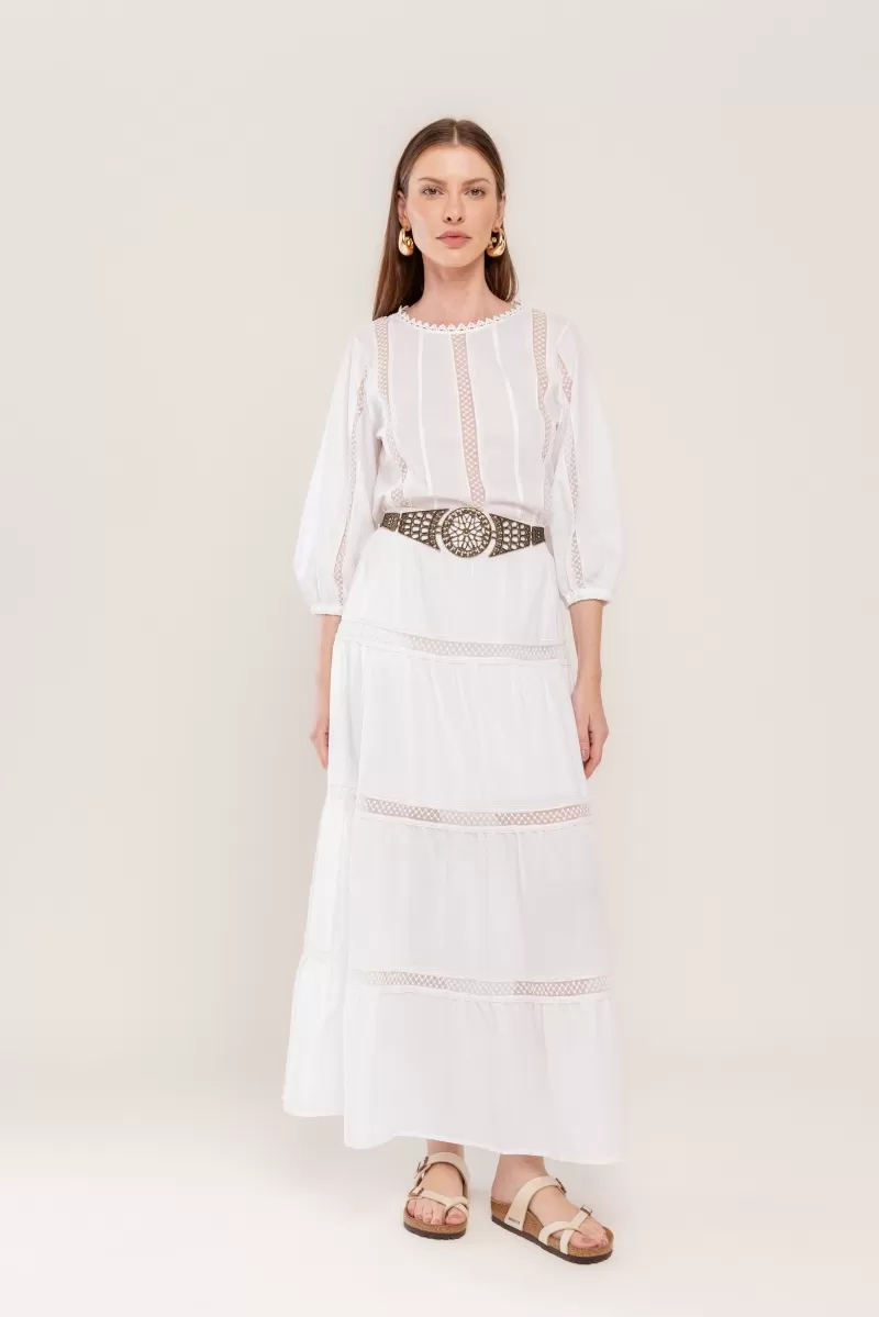 Hidrogênio - LONG BOHOC/ WHITE LACE SKIRT - 20517002 Hidrogênio - LONG BOHOC/ WHITE LACE SKIRT - 20517002