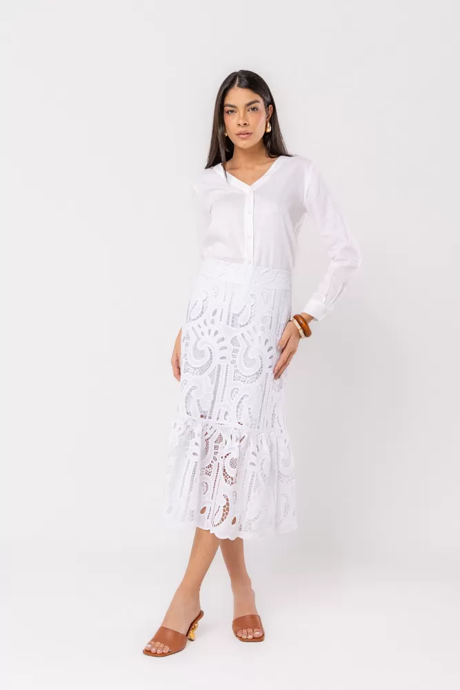 Hidrogênio - WHITE LINEN SHIRT - 20525002 Hidrogênio - WHITE LINEN SHIRT - 20525002