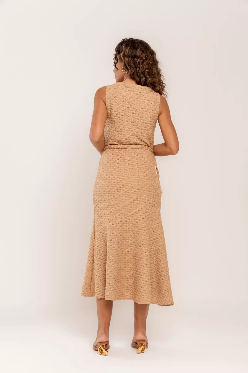 Hidrogênio - MIDI DRESS WITH PAÇOCA RUFFLE - 20523600 Hidrogênio - MIDI DRESS WITH PAÇOCA RUFFLE - 20523600