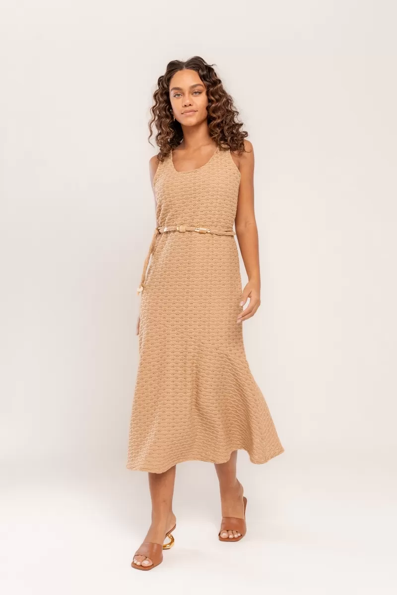 Hidrogênio - MIDI DRESS WITH PAÇOCA RUFFLE - 20523600 Hidrogênio - MIDI DRESS WITH PAÇOCA RUFFLE - 20523600