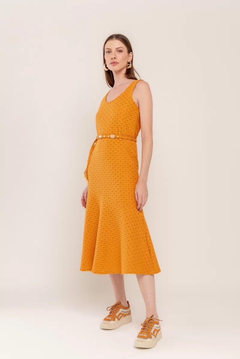Hidrogênio - PUMPKIN RUFFLE MIDI DRESS - 20523588 Hidrogênio - PUMPKIN RUFFLE MIDI DRESS - 20523588