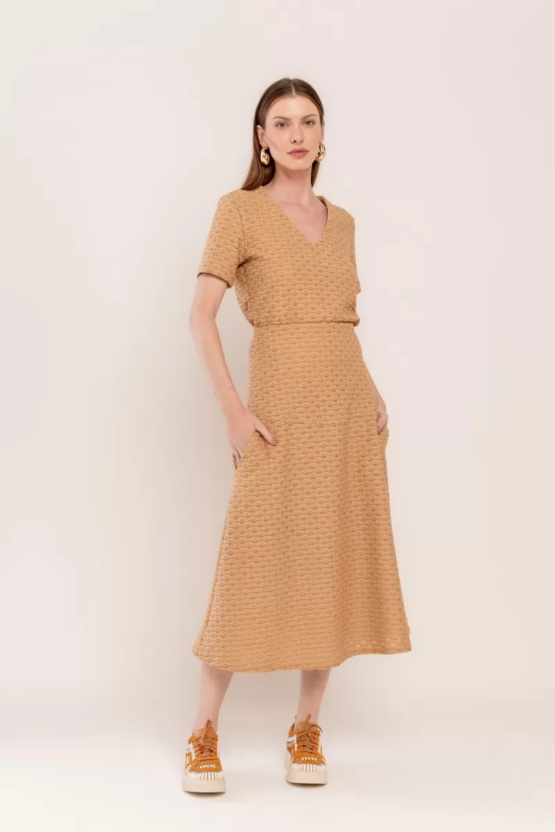 Hidrogênio - PANEL LACE MIDI SKIRT - 20468587