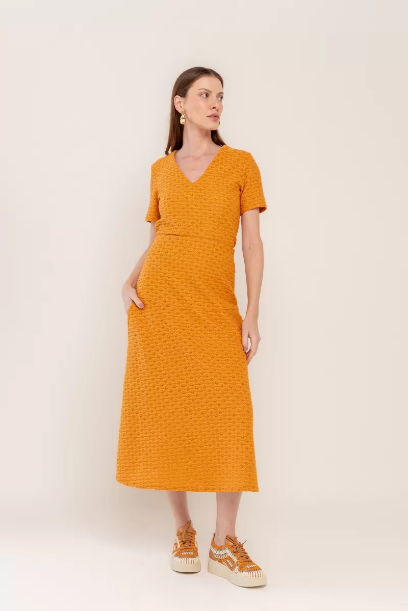 Hidrogênio - PUMPKIN LACE FLARE MIDI SKIRT - 20468588 Hidrogênio - PUMPKIN LACE FLARE MIDI SKIRT - 20468588