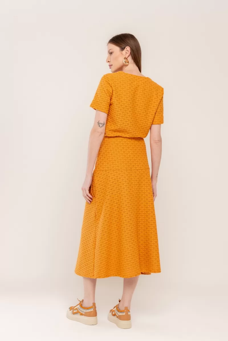 Hidrogênio - PUMPKIN LACE FLARE MIDI SKIRT - 20468588 Hidrogênio - PUMPKIN LACE FLARE MIDI SKIRT - 20468588