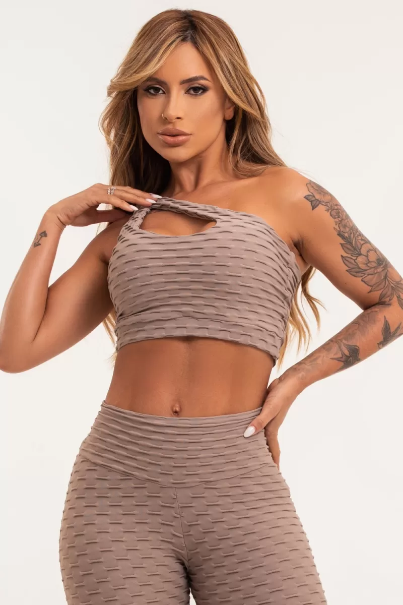 ZNG - Khaki brocade top - TOP660