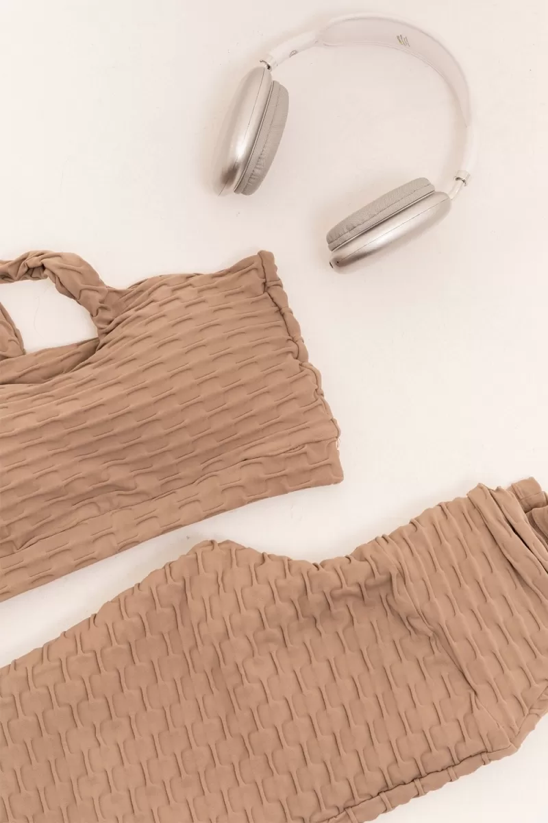 ZNG - Khaki brocade top - TOP660
