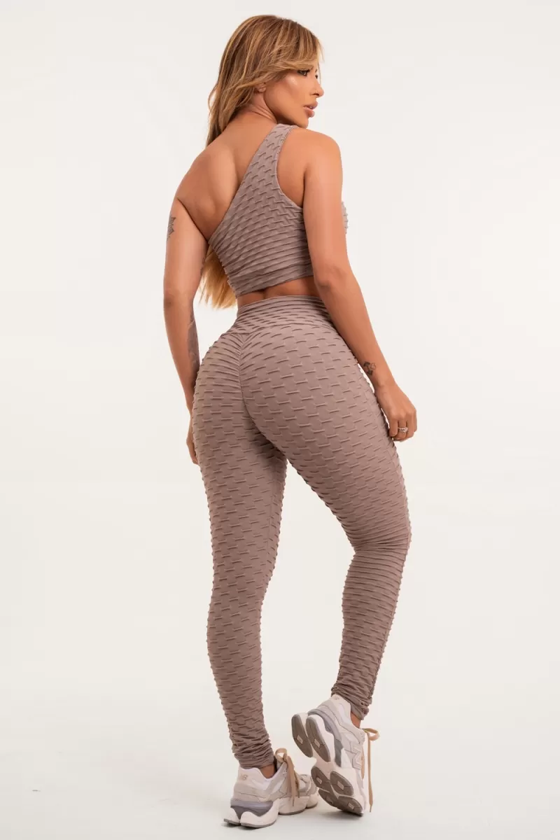 ZNG - Khaki brocade leggings - CIG858