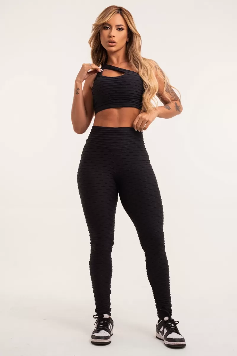 ZNG - Black Brocade Leggings - CIG859