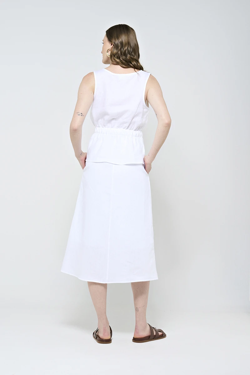 Hidrogênio - Wide elastic white tank top - 20558002 Hidrogênio - Wide elastic white tank top - 20558002