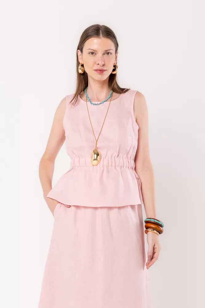Hidrogênio - PINK WIDE ELASTIC TANK TOP - 20558021 Hidrogênio - PINK WIDE ELASTIC TANK TOP - 20558021