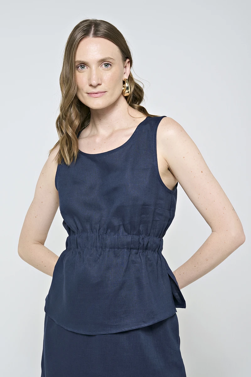 Hidrogênio - NAVY WIDE ELASTIC TANK TOP - 20558004 Hidrogênio - NAVY WIDE ELASTIC TANK TOP - 20558004