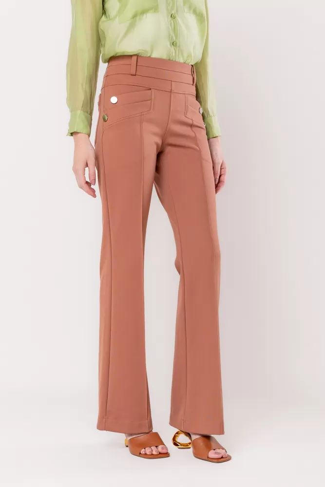 Hidrogênio - Flare pants with blackberry chocolate lapels - 20359032 Hidrogênio - Flare pants with blackberry chocolate lapels - 20359032