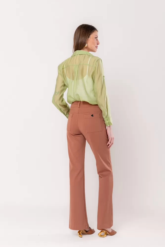 Hidrogênio - Flare pants with blackberry chocolate lapels - 20359032 Hidrogênio - Flare pants with blackberry chocolate lapels - 20359032