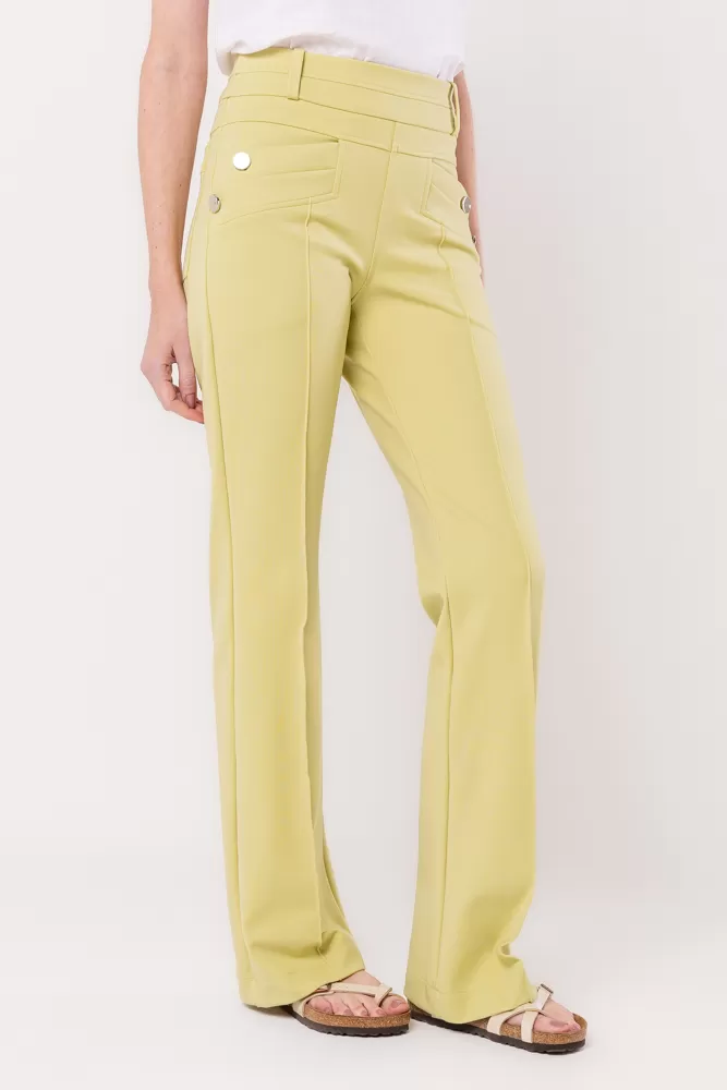 Hidrogênio - Flare pants with light green blackberry lapels - 20359462 Hidrogênio - Flare pants with light green blackberry lapels - 20359462