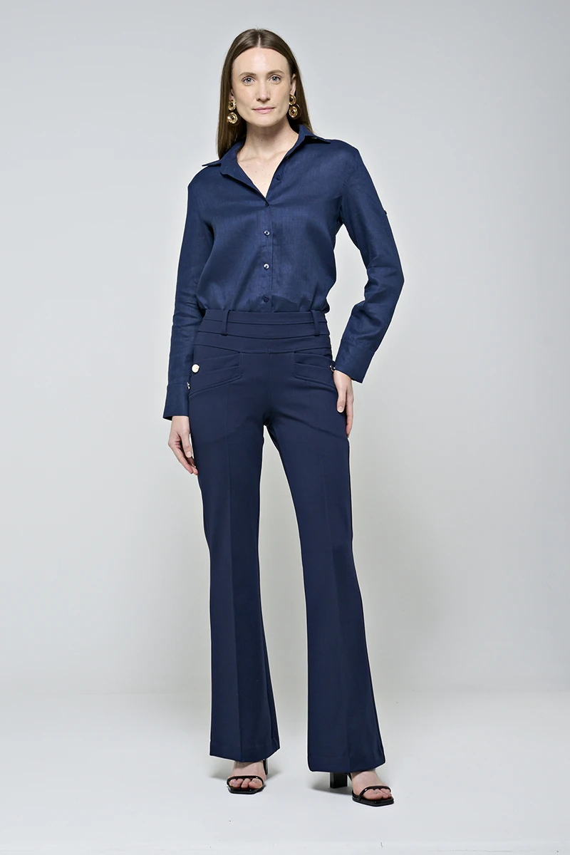 Hidrogênio - NAVY BLACKBERRY FLARE PANTS WITH LAPELS - 20359004 Hidrogênio - NAVY BLACKBERRY FLARE PANTS WITH LAPELS - 20359004