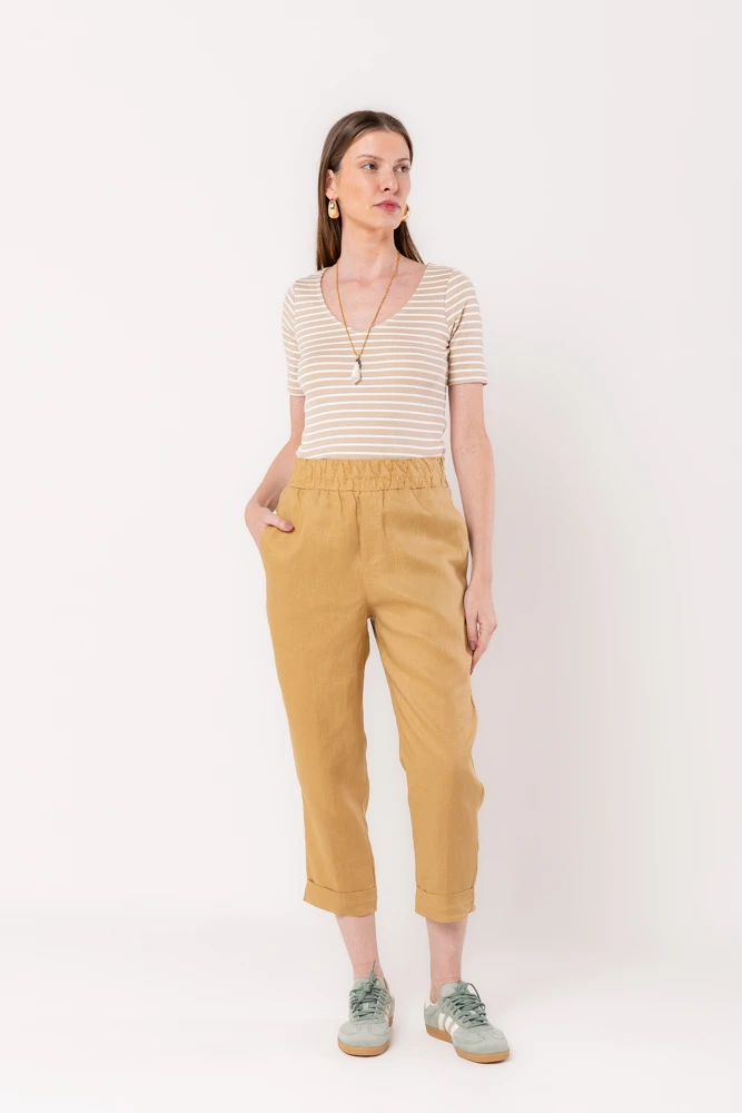 Hidrogênio - POLIANA CARROT PANTS 100% KANGAROO LINEN - 19886580 Hidrogênio - POLIANA CARROT PANTS 100% KANGAROO LINEN - 19886580