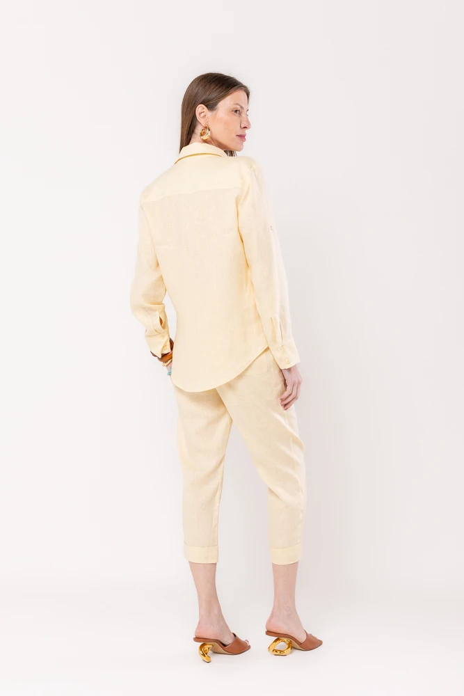 Hidrogênio - CARROT POLIANA PANTS 100% LINEN TERRA - 19886332 Hidrogênio - CARROT POLIANA PANTS 100% LINEN TERRA - 19886332