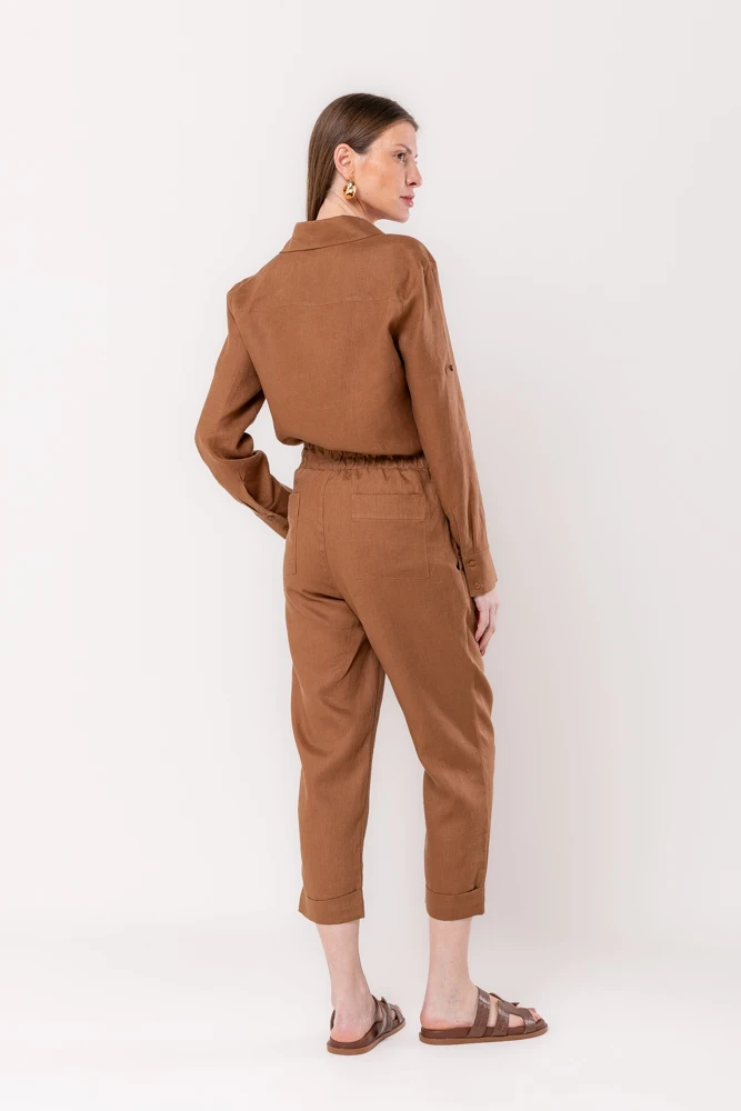 Hidrogênio - CARROT POLIANA PANTS 100% LINEN BEAR - 19886585 Hidrogênio - CARROT POLIANA PANTS 100% LINEN BEAR - 19886585
