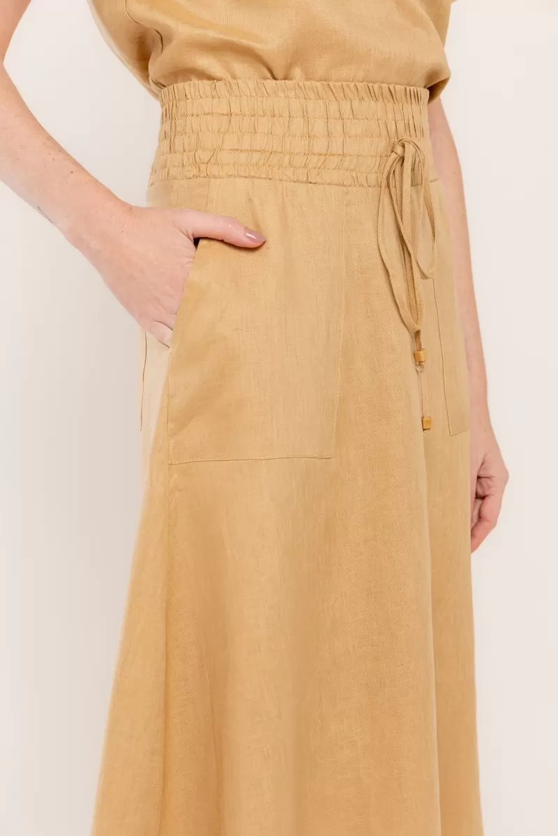 Hidrogênio - 100% LINEN KANGAROO MIDI FLARE SKIRT - 19800580 Hidrogênio - 100% LINEN KANGAROO MIDI FLARE SKIRT - 19800580