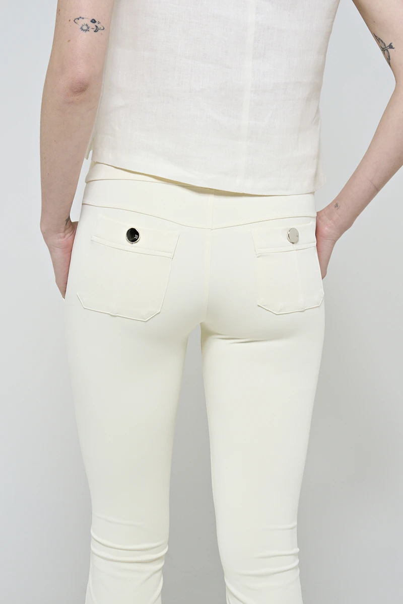 Hidrogênio - ANA CAROLINA PERÓLA FLARE PANTS WITH TOPSTITCHING LINE - 19460202