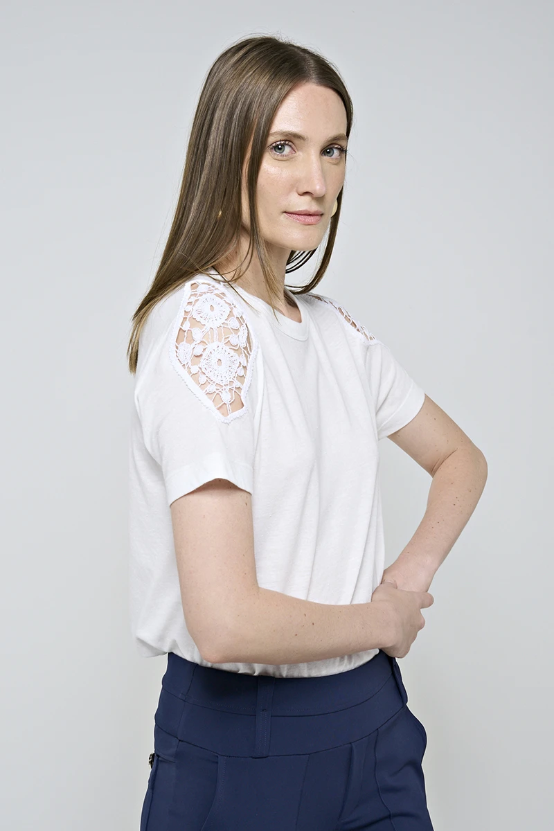 Hidrogênio - WHITE LACE T-SHIRT - 20538002
