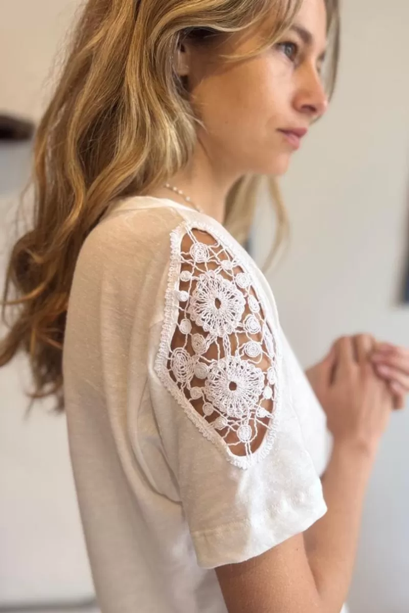 Hidrogênio - WHITE LACE T-SHIRT - 20538002