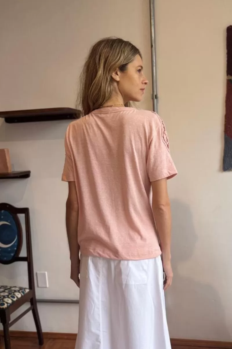 Hidrogênio - SALMON LACE T-SHIRT - 20538491 Hidrogênio - SALMON LACE T-SHIRT - 20538491