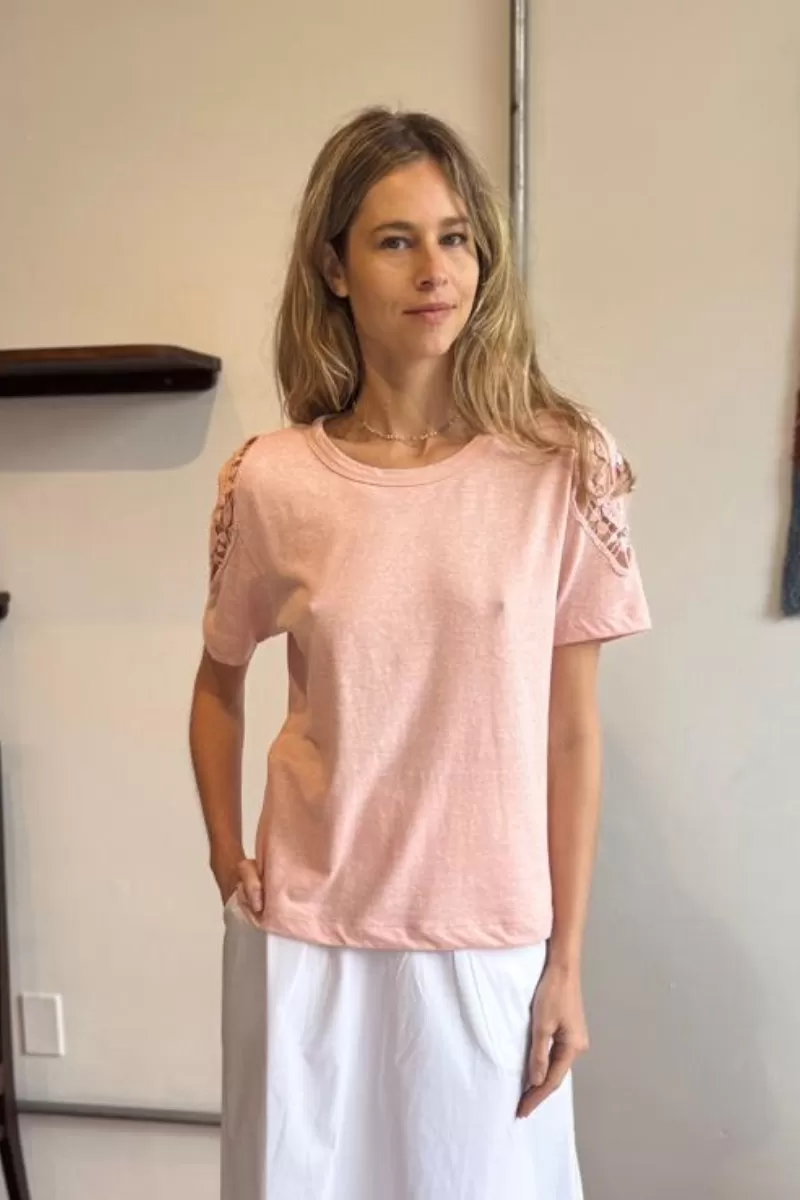 Hidrogênio - SALMON LACE T-SHIRT - 20538491 Hidrogênio - SALMON LACE T-SHIRT - 20538491