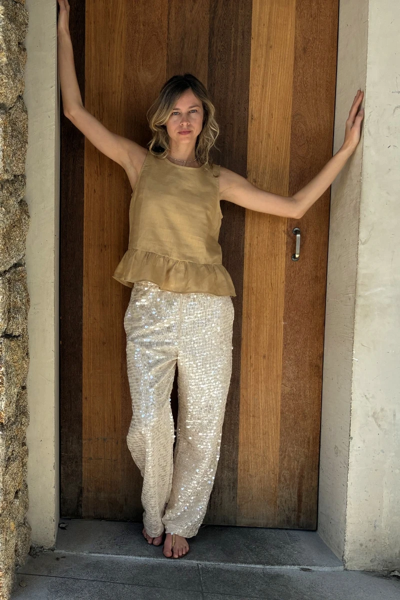 Hidrogênio - CALÇA RETA PAETE ELAINE CRU - 20549012 Hidrogênio - CALÇA RETA PAETE ELAINE CRU - 20549012