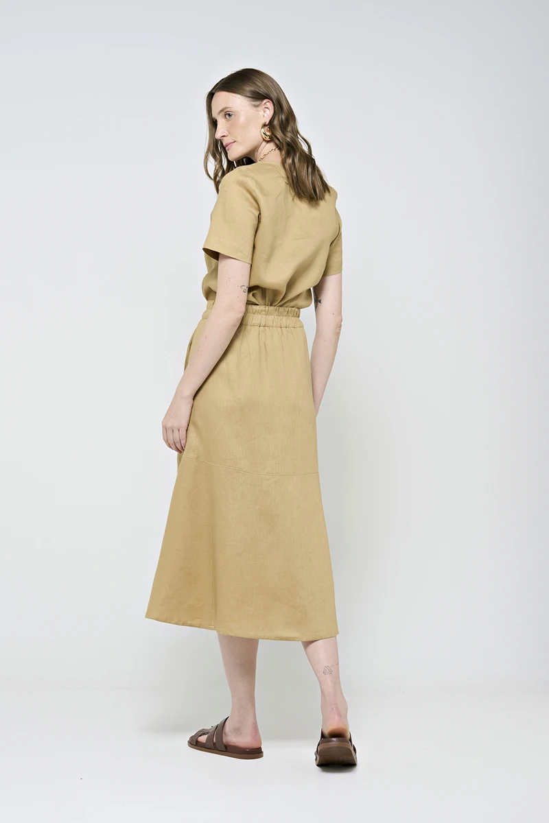 Hidrogênio - MIDI SKIRT WITH LINEN GANGURU RING - 20447580 Hidrogênio - MIDI SKIRT WITH LINEN GANGURU RING - 20447580