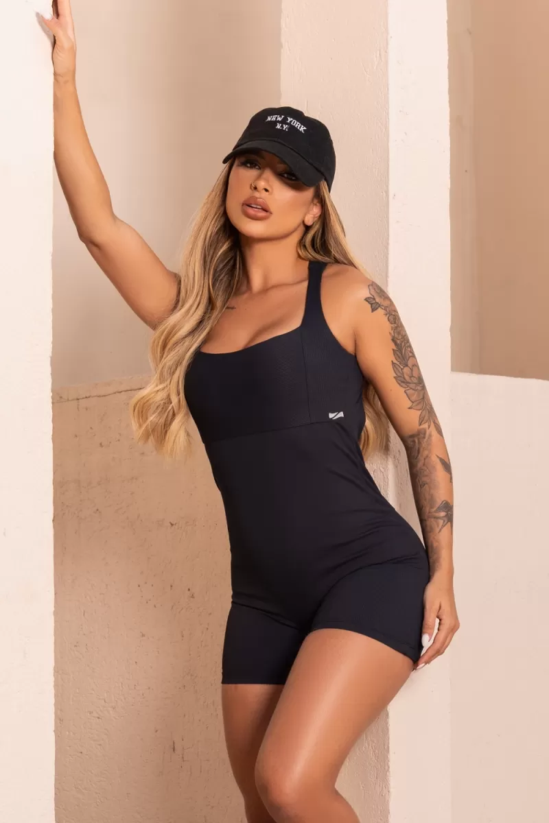 ZNG - BLACK RIBBED OVERALL - MCC113