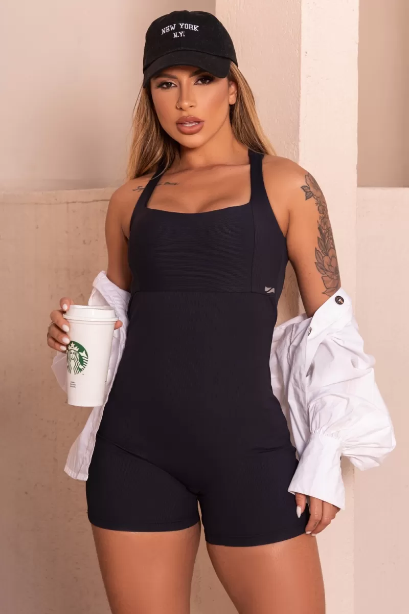ZNG - BLACK RIBBED OVERALL - MCC113