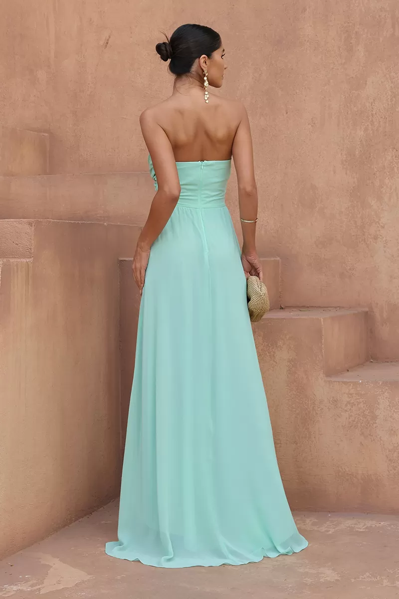 Dot Clothing - Dot Clothing Athena Long Dress with Mint Cap - 2806VERDEMT