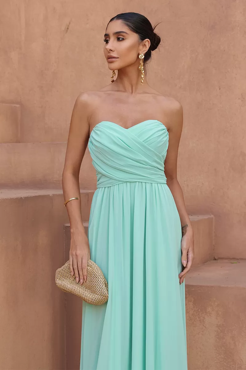 Dot Clothing - Dot Clothing Athena Long Dress with Mint Cap - 2806VERDEMT