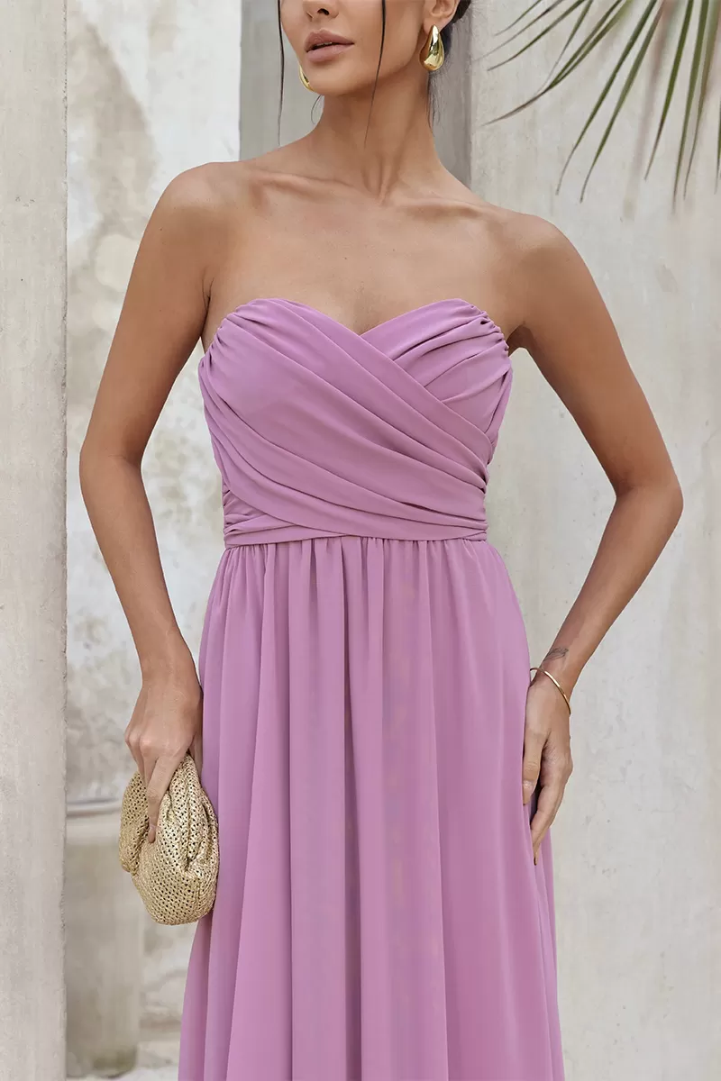 Dot Clothing - Dress Dot Clothing Athena Long W/ Cover Pink - 2806ROSA Dot Clothing - Dress Dot Clothing Athena Long W/ Cover Pink - 2806ROSA