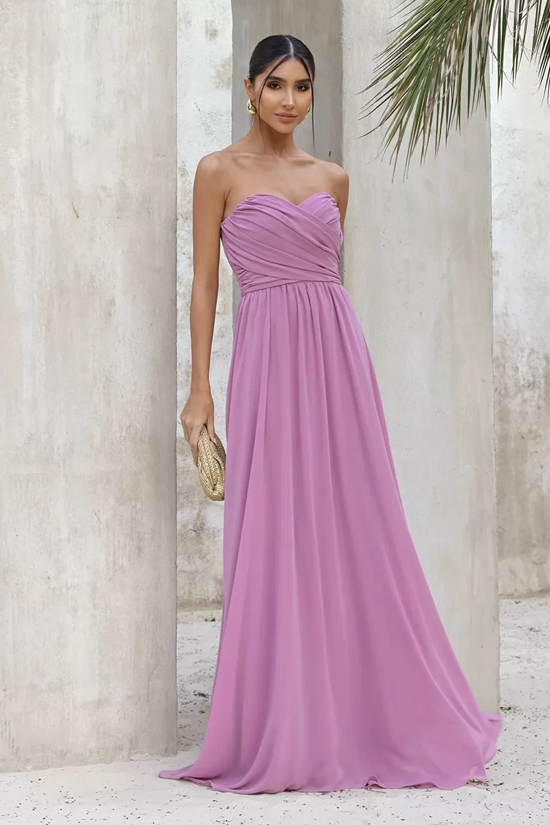 Dot Clothing - Dress Dot Clothing Athena Long W/ Cover Pink - 2806ROSA Dot Clothing - Dress Dot Clothing Athena Long W/ Cover Pink - 2806ROSA