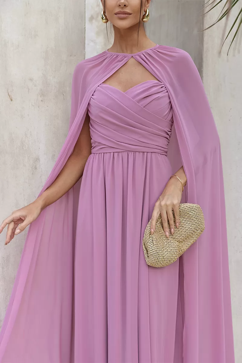 Dot Clothing - Dress Dot Clothing Athena Long W/ Cover Pink - 2806ROSA Dot Clothing - Dress Dot Clothing Athena Long W/ Cover Pink - 2806ROSA