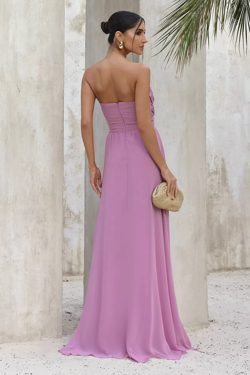 Dot Clothing - Dress Dot Clothing Athena Long W/ Cover Pink - 2806ROSA Dot Clothing - Dress Dot Clothing Athena Long W/ Cover Pink - 2806ROSA