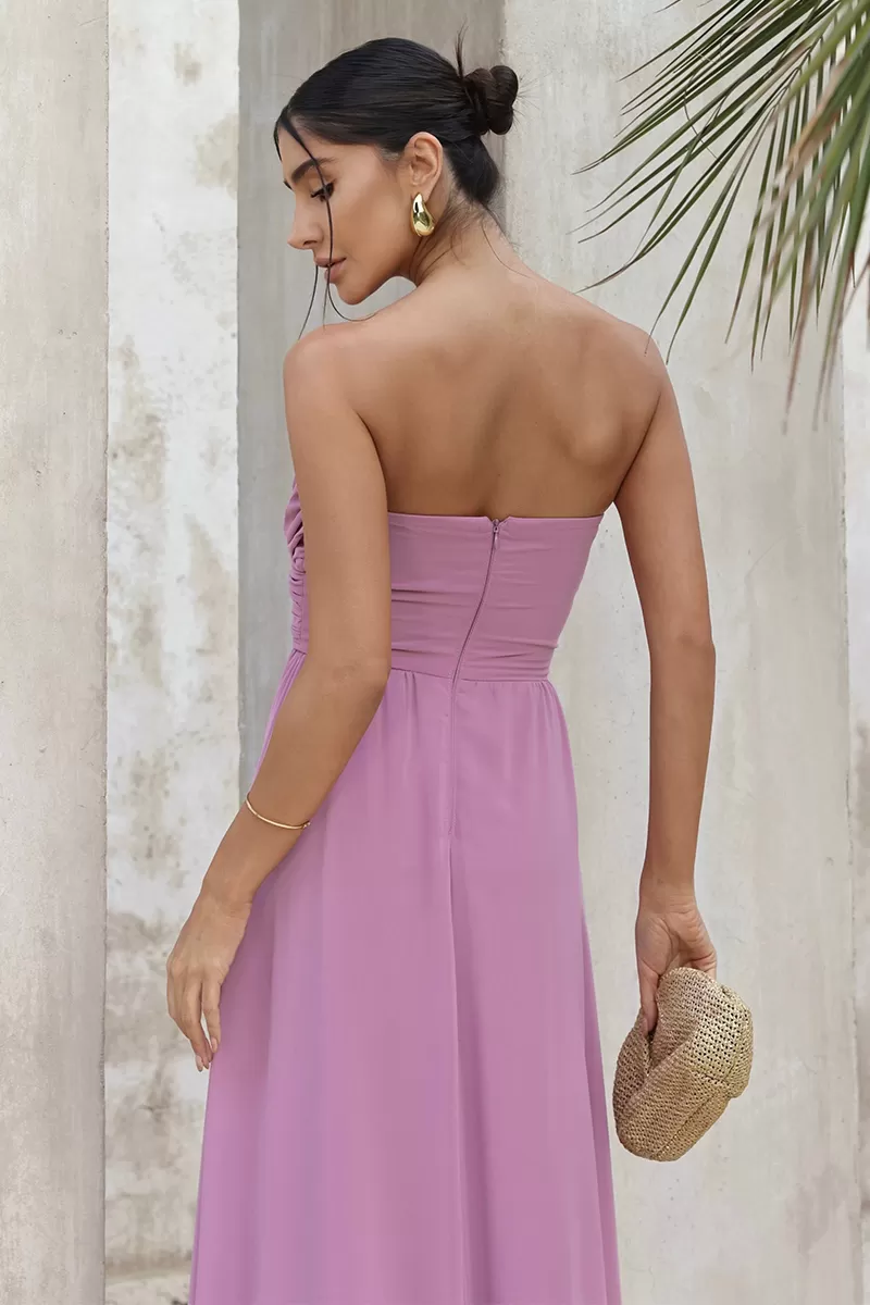 Dot Clothing - Dress Dot Clothing Athena Long W/ Cover Pink - 2806ROSA Dot Clothing - Dress Dot Clothing Athena Long W/ Cover Pink - 2806ROSA