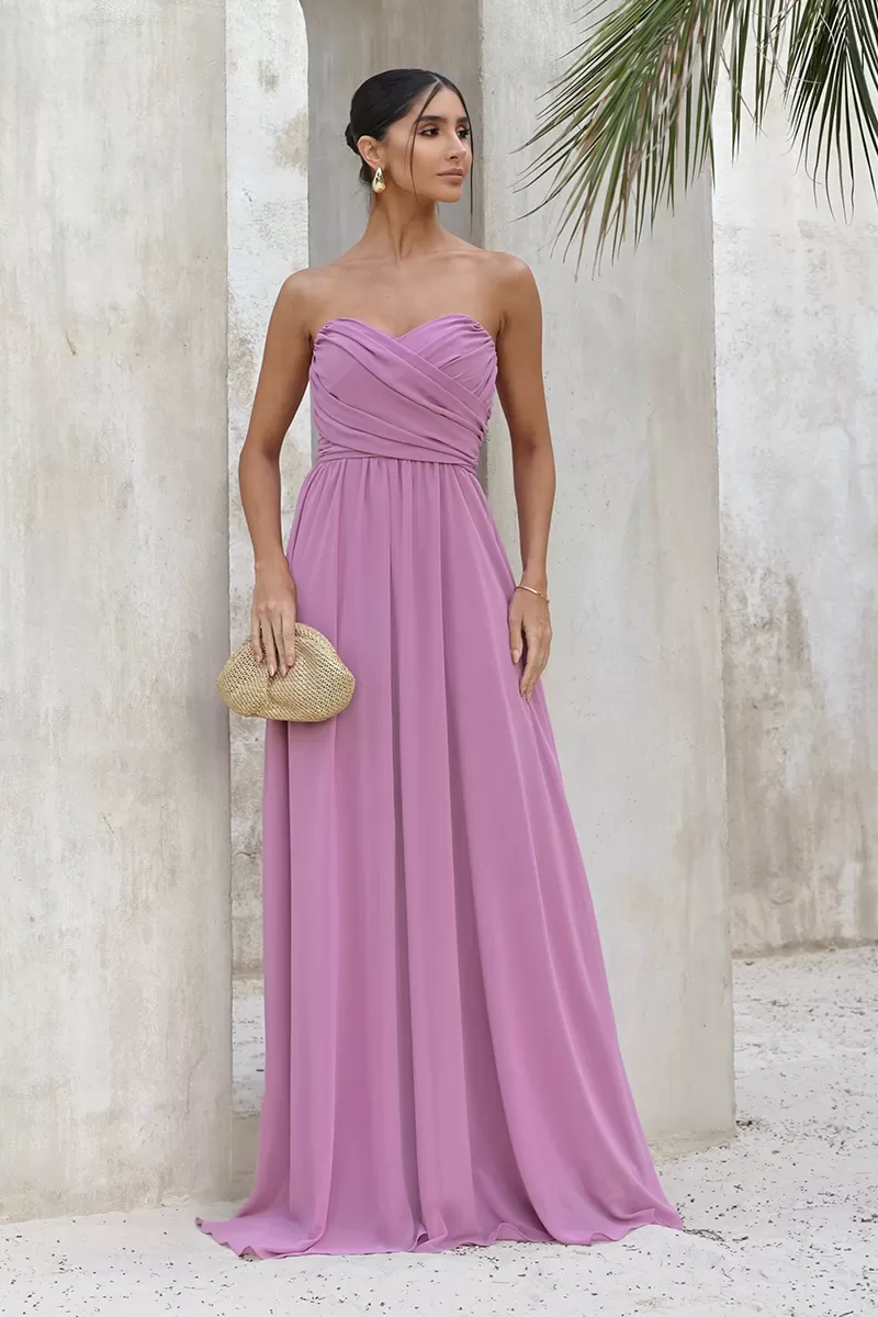Dot Clothing - Dress Dot Clothing Athena Long W/ Cover Pink - 2806ROSA Dot Clothing - Dress Dot Clothing Athena Long W/ Cover Pink - 2806ROSA