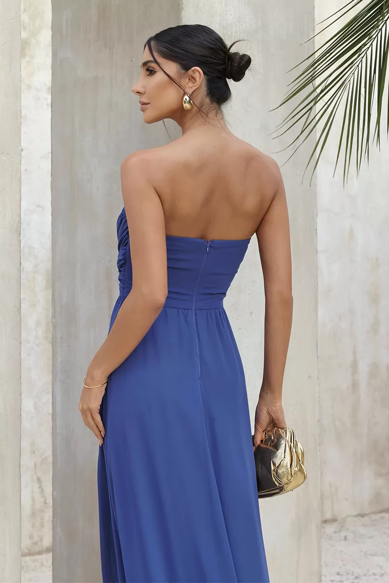Dot Clothing - Dress Dot Clothing Athena Longo W/ Blue Cape - 2806AZUL