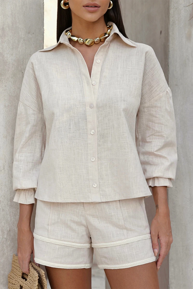 Dot Clothing - Dot Clothing Penélope Linen Off White Shirt - 2811OFF Dot Clothing - Dot Clothing Penélope Linen Off White Shirt - 2811OFF