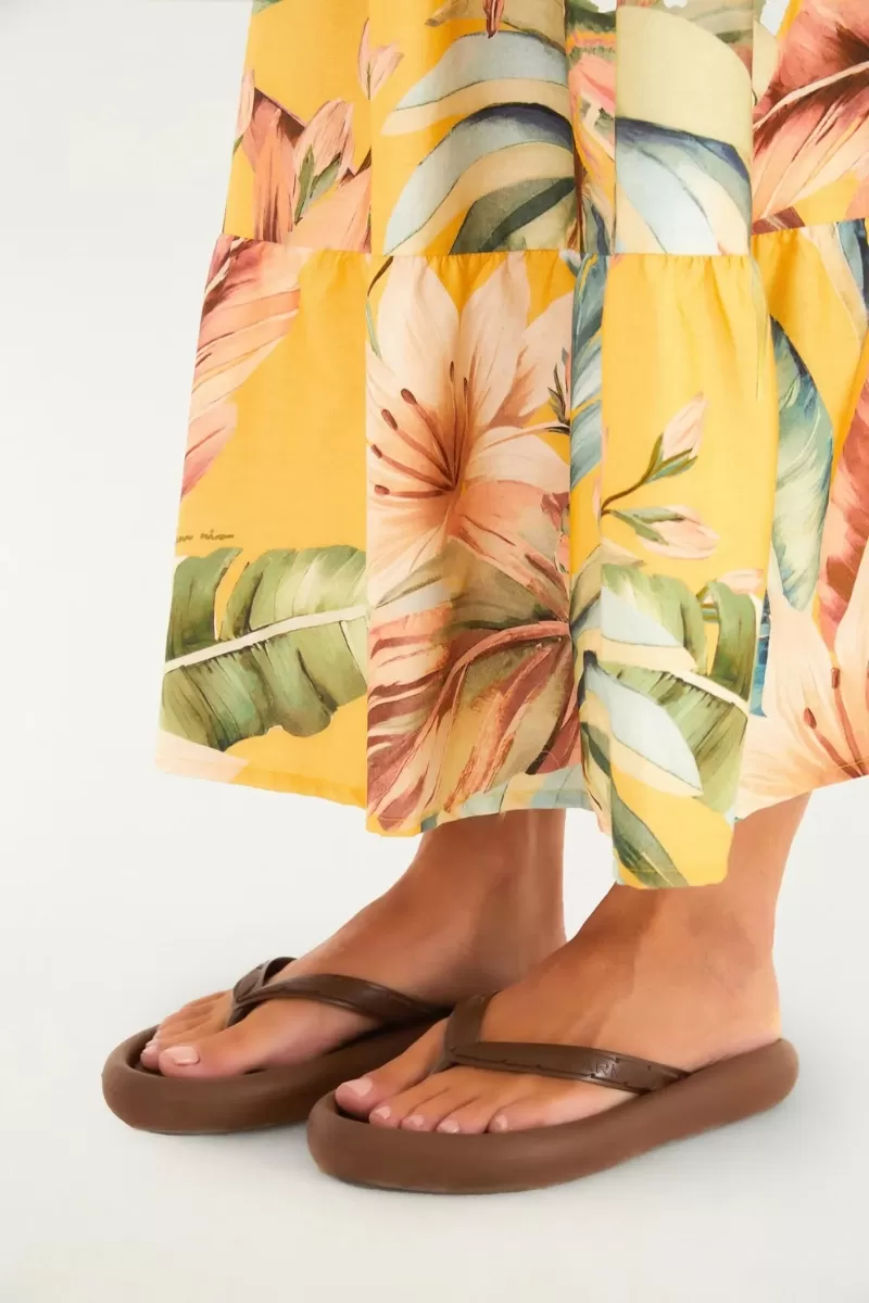 FARM - BROWN CANOE FLIP FLOPS - J1005800010015