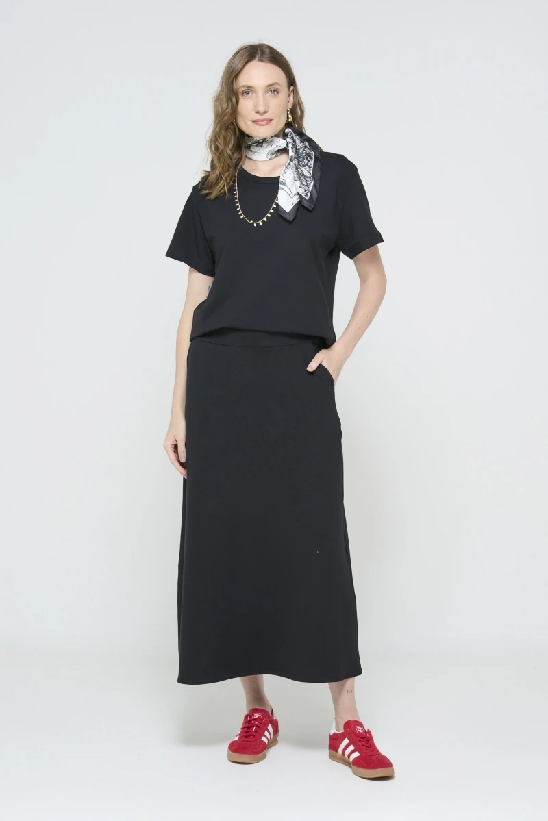 Hidrogênio - BLACK SWEATSHIRT SHORT SLEEVE - 20539001