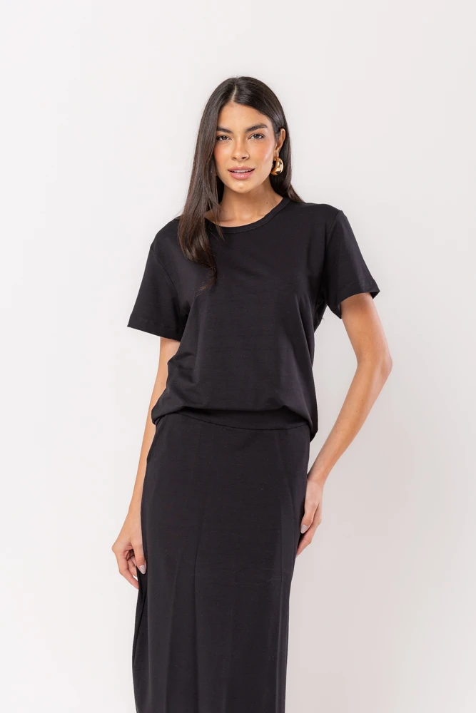 Hidrogênio - BLACK SWEATSHIRT SHORT SLEEVE - 20539001 Hidrogênio - BLACK SWEATSHIRT SHORT SLEEVE - 20539001