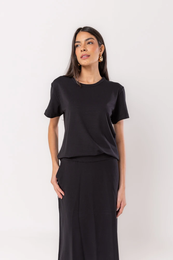 Hidrogênio - BLACK SWEATSHIRT SHORT SLEEVE - 20539001 Hidrogênio - BLACK SWEATSHIRT SHORT SLEEVE - 20539001